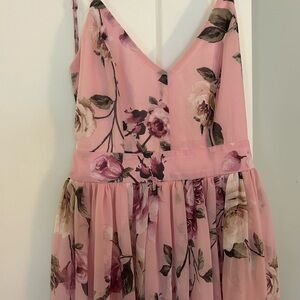 Floral Pink Maxi Dress
